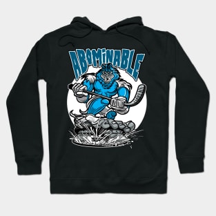 Abominable Snowman Hockey Player Mascot Hoodie